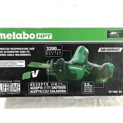 Brand New In The Box Metabo HPT 18V One Handed Reciprocating Saw. Retails For $139 For Tool Only 