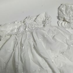 American Girl White Special Occasion Set Dress And Hat 