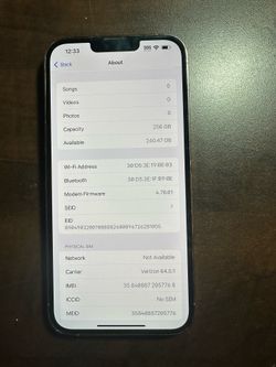 iPhone 13 Pro Max 256gb Verizon network