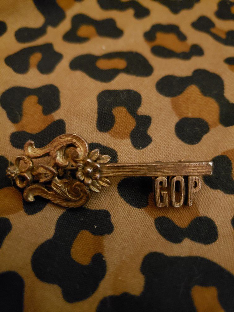 GOP Key Brooch 