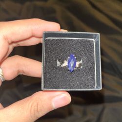 Blue Diamond Ring 