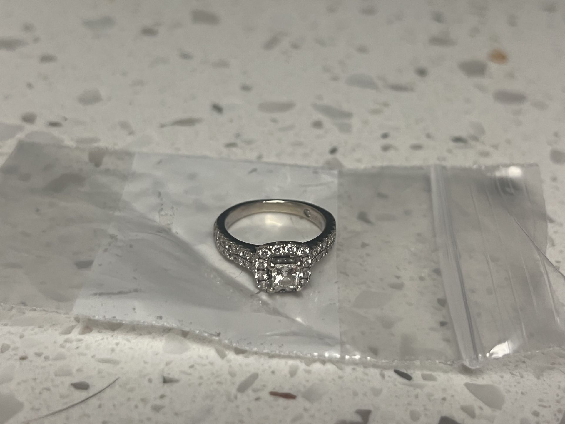 Leo Princess Cut Diamond Wedding Ring