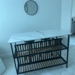 Table With Stools/chairs (Marble Look)