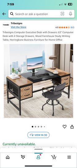 Unique Modern Rustic Desk Hardly Used