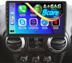 EKAT 2 DIN Digital Media Receiver for Jeep Wrangler JK 2007-2018 CarPlay