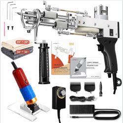 Tufting Gun 2 in 1 Cut Pile Loop Pile Rug Gun Machine Starter Kit Rug Tufting Kit Electric Tufting Gun 