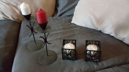 Cute metel candle holders..