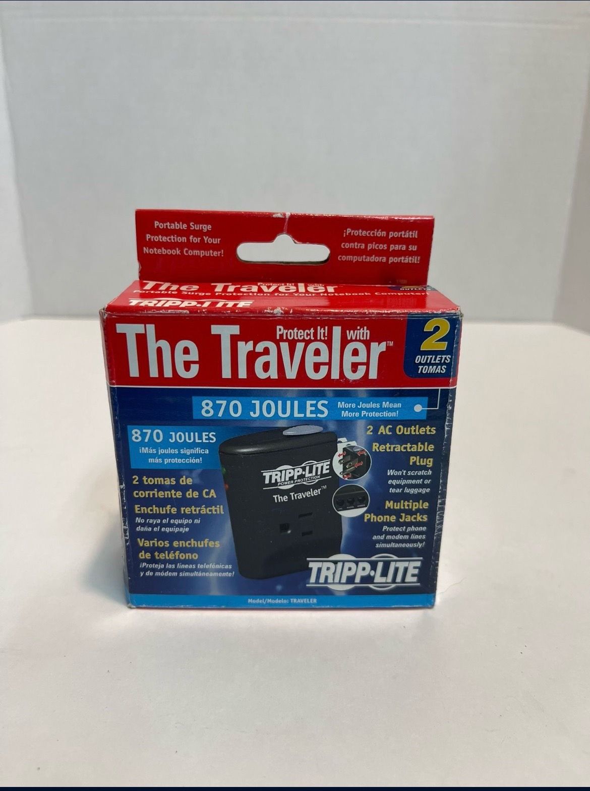Tripp Lite Traveler Portable Surge Protection for Phone Modem Lines NEW