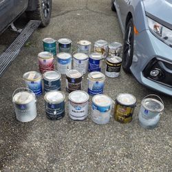 Lots of paint for interior and exterior work, many are still closed.