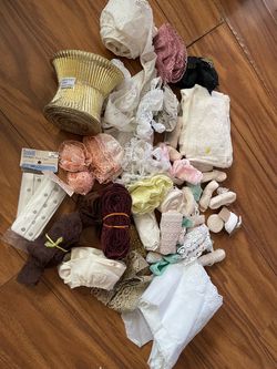 Mixed Lace Trim and Ribbon Sewing Lot
