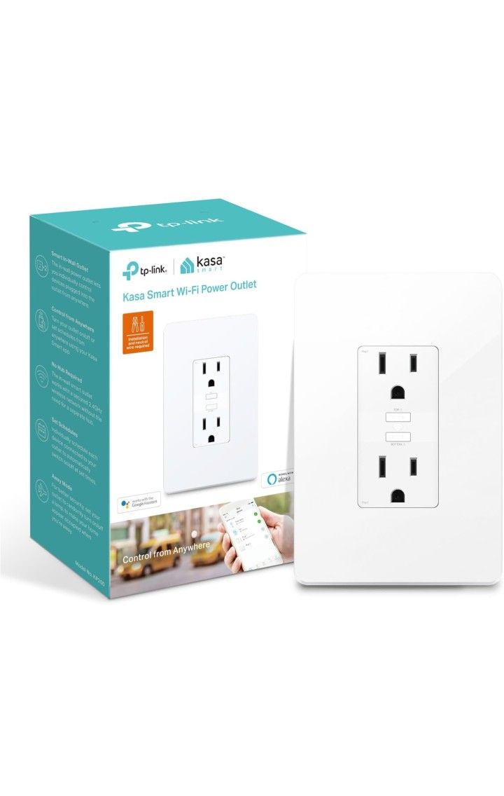 Kasa Smart Wi-Fi Outlet 2-Outlet