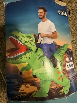 Inflatable dinosaur costume