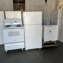 GE Set Refrigeratos+Stove+Dishwasher