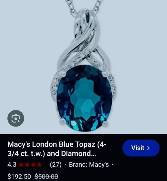 London Blue Topaz, Diamond Accent, Silver