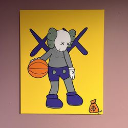Kaws Basketball Canvas 