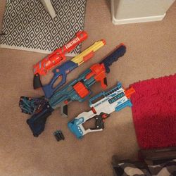Assortment of Nerf Guns and Ammo