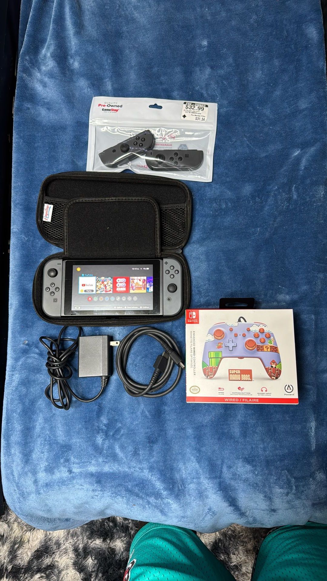 Nintendo Switch With New Joy cons & Accessories
