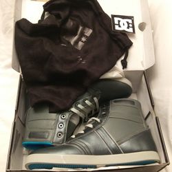 $159 DC Life Collection Skateboard Skate Shoes Sneakers Grey Leather NEW in Box Size 13