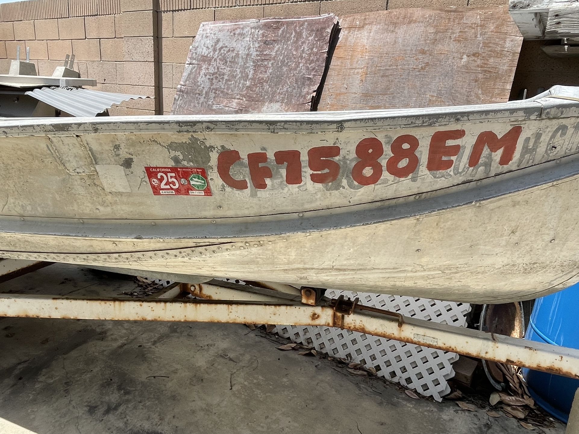 Valco Aluminum 14 Feet Long Fishing Boat with Trailer