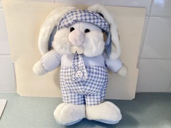 Vtg. Early 1990s Plush Bunny Rabbit Stuffed Animal Toy Chosun International Inc. 13” Tall