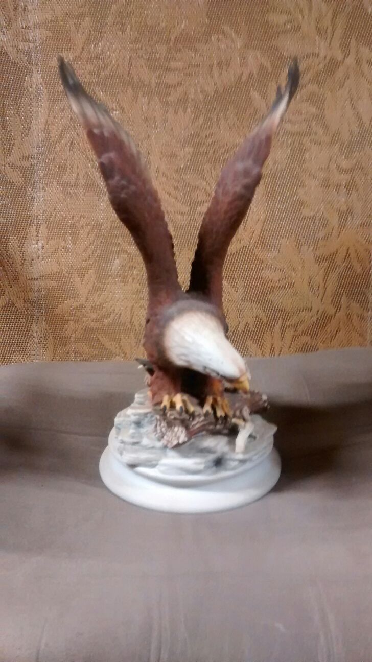 Hand-Painted porcelain eagle.
