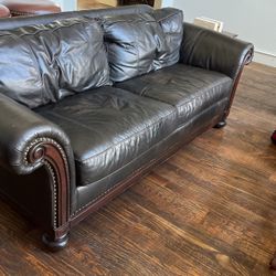 Chocolate Leather Couches 