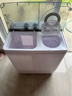 KUPPET Portable Twin Tub Washing Machine 8kg Washer 3.5kg Spinner Compact 110V