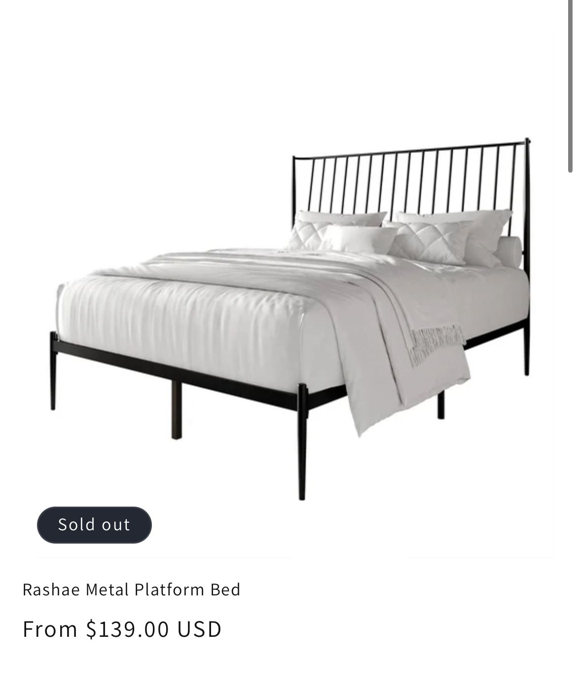 Twin size Timeless Metal Platform Bed