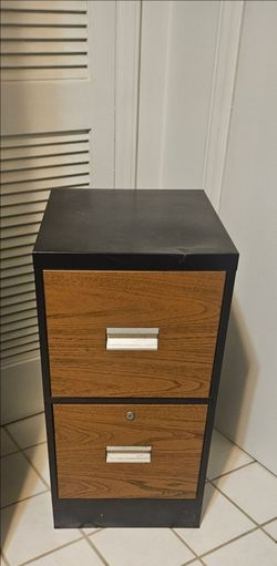 2 drawer metal file cabinet