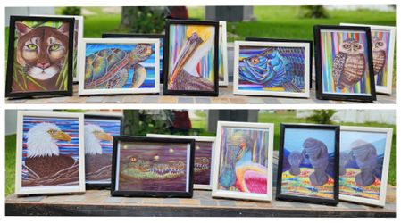 Framed Florida Artwork Paintings By The Sloppy Artist