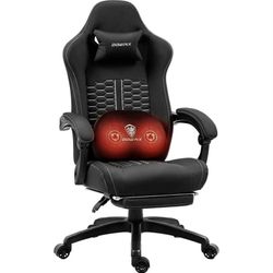 Dowinx Gaming Chair with Heated Massage Lumbar Support, Ergonomic Gaming Computer Chair with Pocket