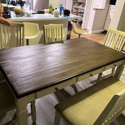 Dinning Table 4 Chairs and a Bench