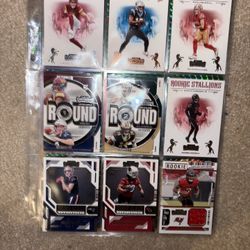 9 Card Lot NFL Rookies Jayden Daniels, Drake Maye And More