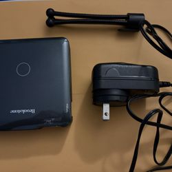 NEW Brookstone Mobile Pocket Projector 801143-HDMI/Cable/Stand