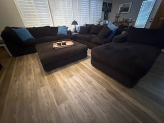 Brown sectional