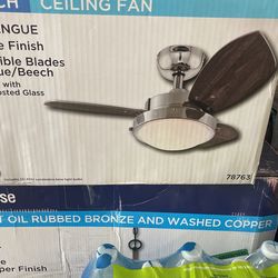 Ceiling Fan & chandelier