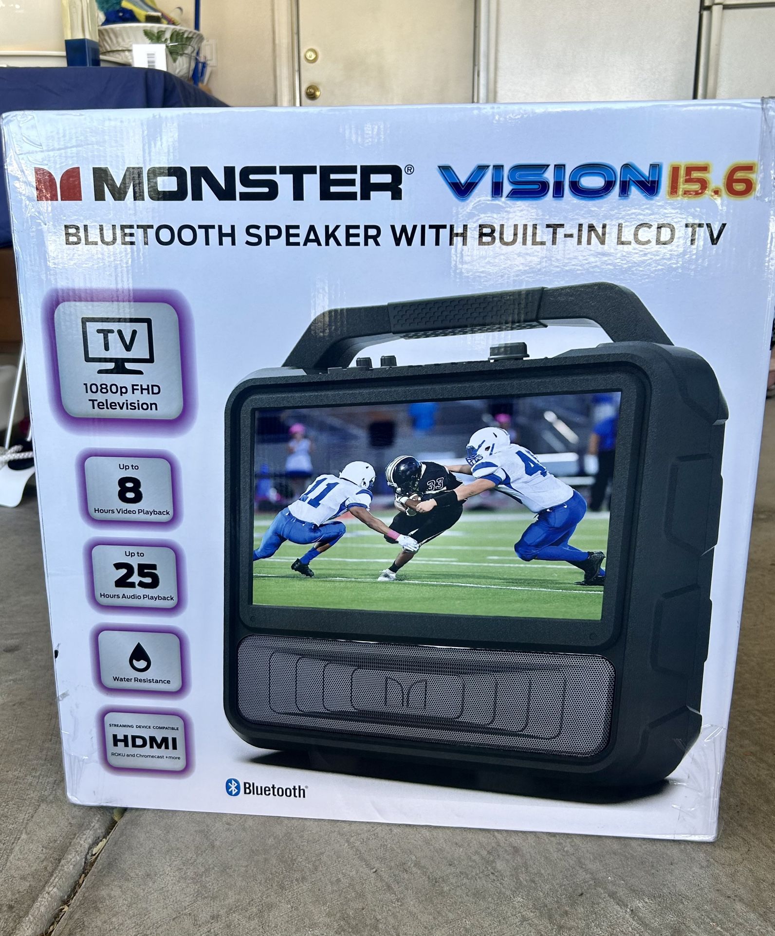 Monster Vision Bluetooth Speaker with built-in Screen (NEW IN BOX)