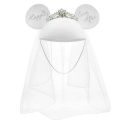 Disney Minnie Mouse Bride Happily Ever After Ear Hat
