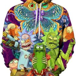 Rick and Morty colorful sweatshirt