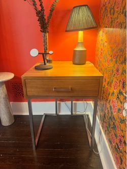 Modern wood nightstand