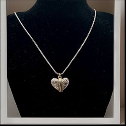 BRIGHTON Two Toned Gold Pendant Heart Necklace 16-18" #138