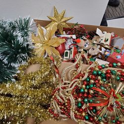 Assorted Christmas Ornaments, Garlands