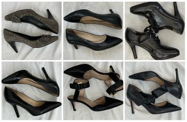 6 pairs women’s shoes heels pumps Bandolino Cole Haan Nine West - size 7