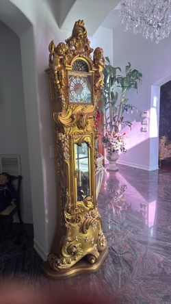Italian Beautiful Grand Father Clock In Great Condition