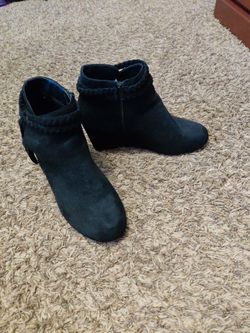 Black Boot Wedges