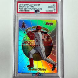 2018 Bowman’s Best Shohei Ohtani 1998 Best Performers Rookie PSA 10