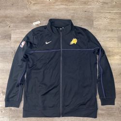 NIKE NBA PHOENIX SUNS TEAM ISSUE ZIP-UP JACKET SZ XL DN8850-010 BLACK