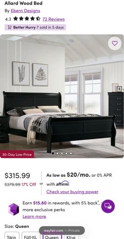 Entire bed frame queen new in box