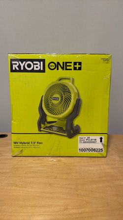RYOBI ONE+ 18V Cordless Hybrid WHISPER SERIES 7-1/2 in. Fan (Tool Only)