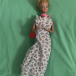 1966 Twist N Turn Barbie Doll Vintage Strawberry Blond Hair Blue Eyes